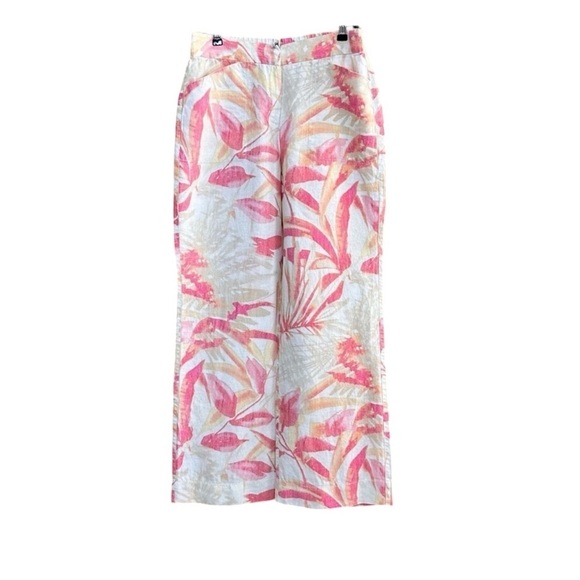 Chico's Pants - Chico’s Havana Shores Tropical Wide Leg Linen Pant